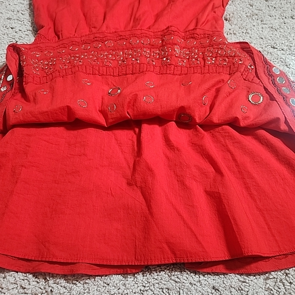 Alice + Olivia Red Mirror Detail Dress Women’s S Boho Chic - Picture 7 of 12